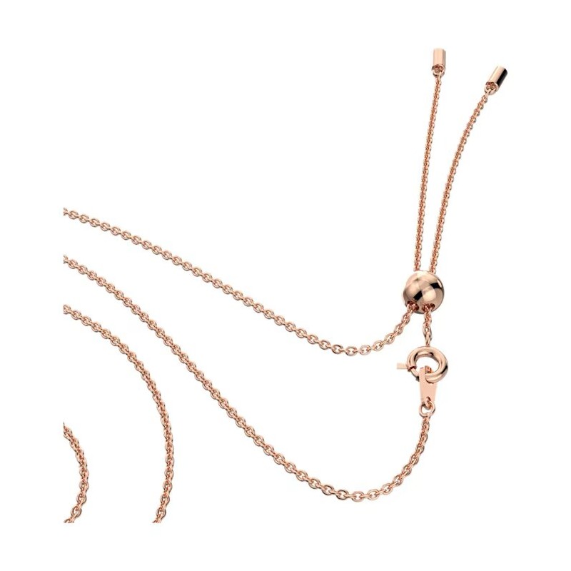 Collier Swarovski femme doré rose