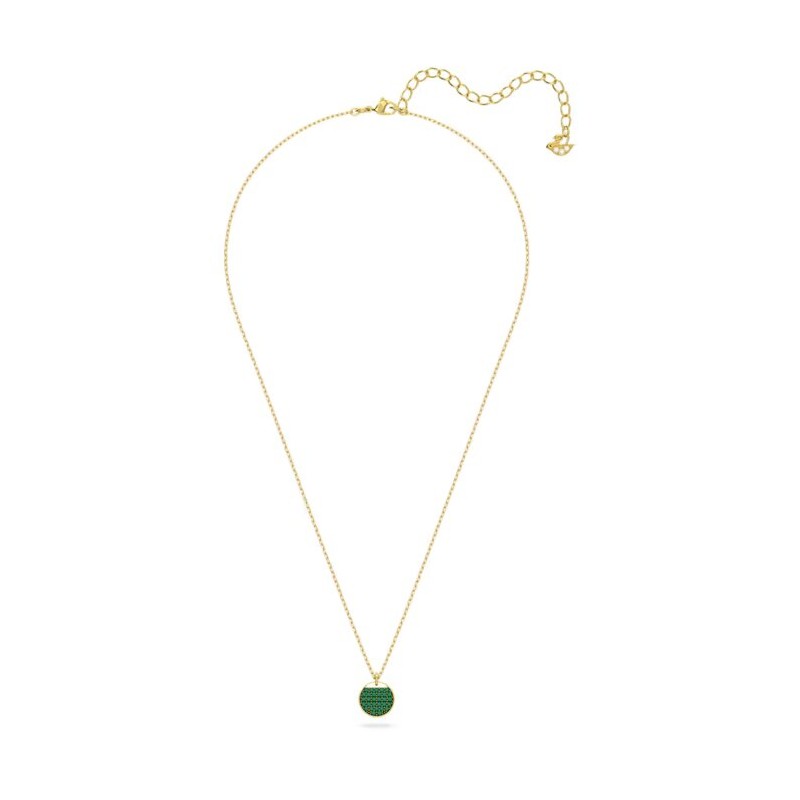Collier Swarovski femme doré pendentif cristaux verts