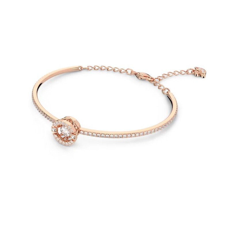 Bracelet Jonc Swarovski femme doré rose pavé de cristaux