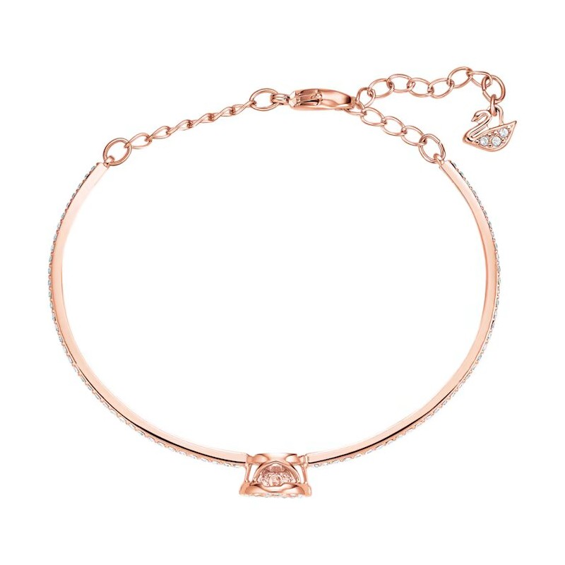 Bracelet Jonc Swarovski femme doré rose pavé de cristaux