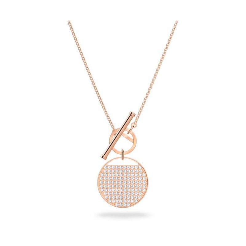 Collier Swarovski femme doré rose