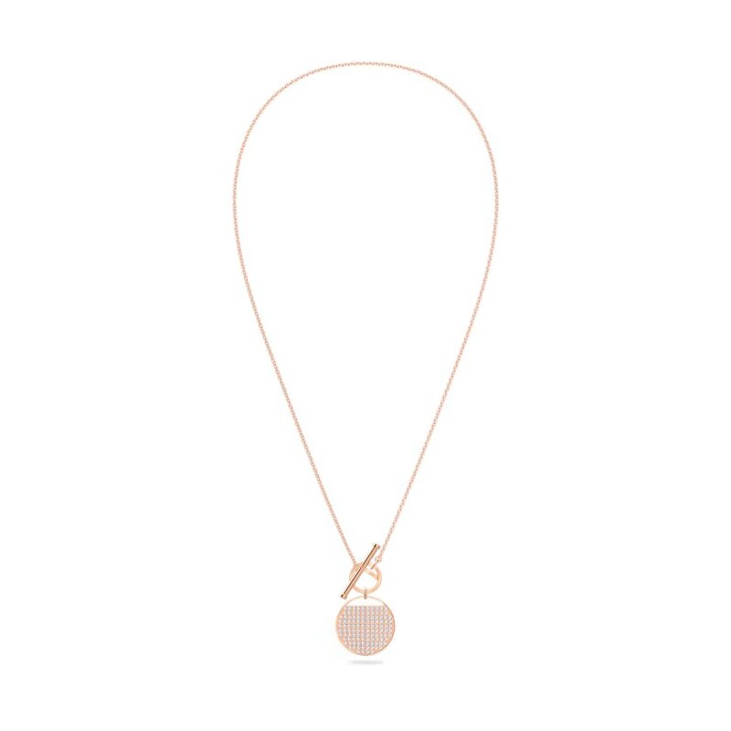 Collier Swarovski femme doré rose