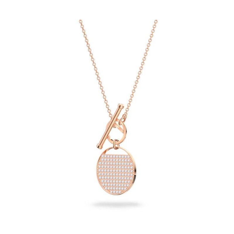 Collier Swarovski femme doré rose