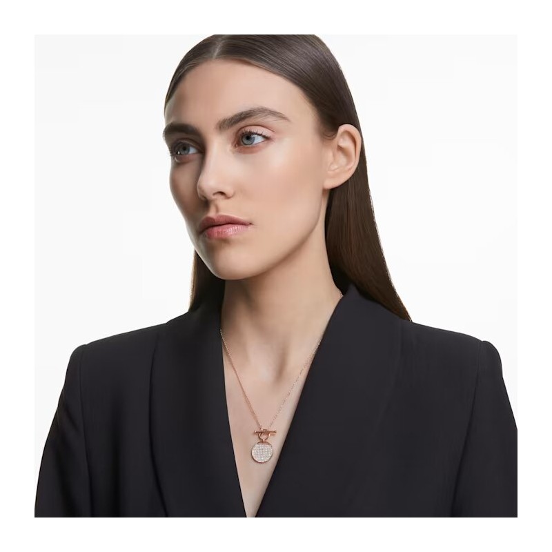 Collier Swarovski femme doré rose