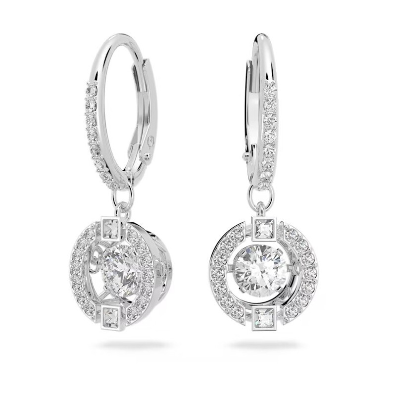 Boucles d'oreilles Swarovski argentées