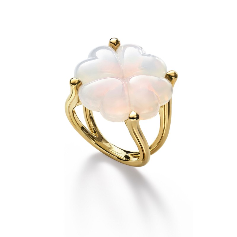 Bague Trèfle blanc Baccarat