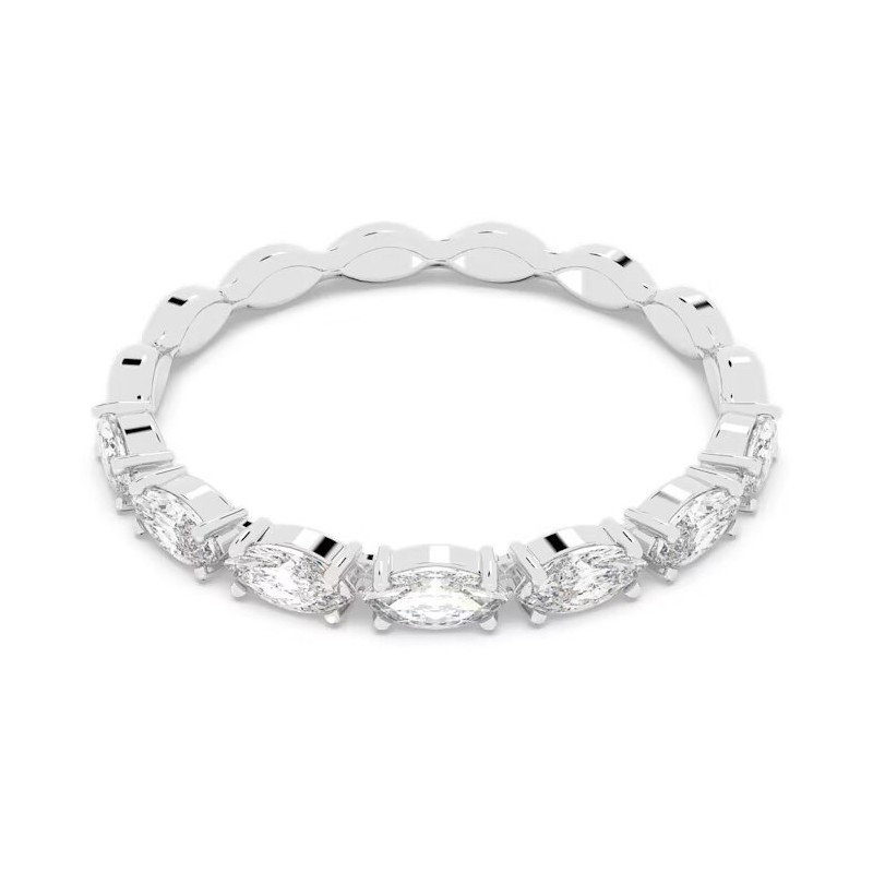 Bague Swarovski femme argentée