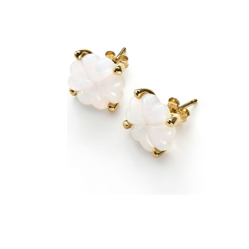 Boucles d'oreilles Trèfle blanc Baccarat