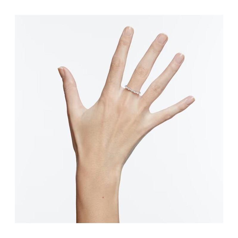 Bague Swarovski femme argentée