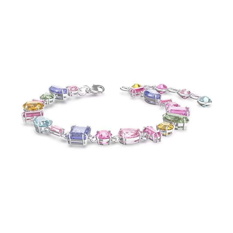 Bracelet  Swarovski femme argenté et cristaux multicolres