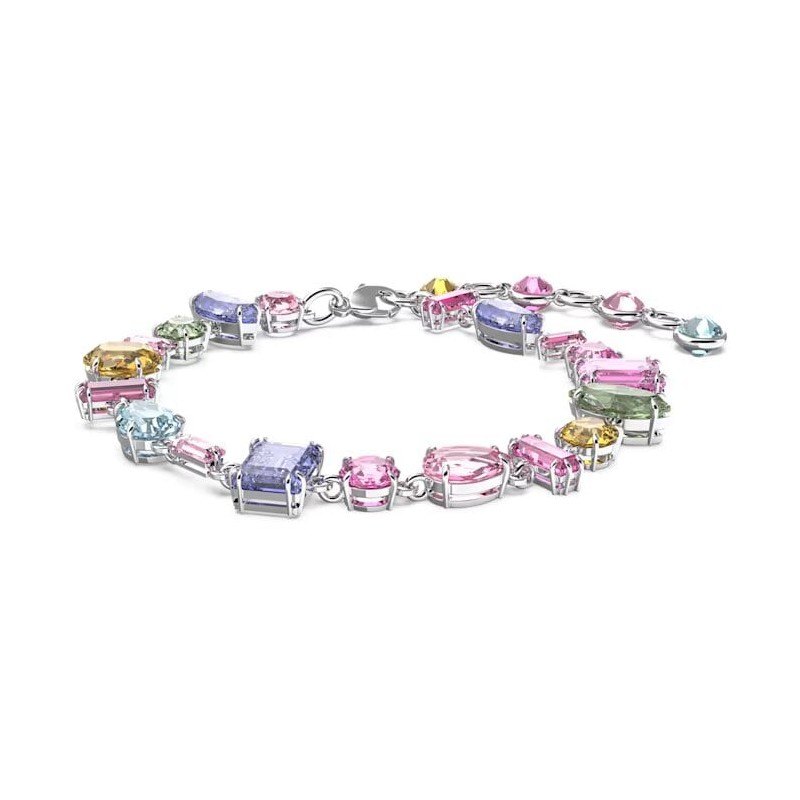 Bracelet  Swarovski femme argenté et cristaux multicolres