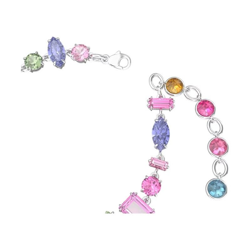 Bracelet  Swarovski femme argenté et cristaux multicolres