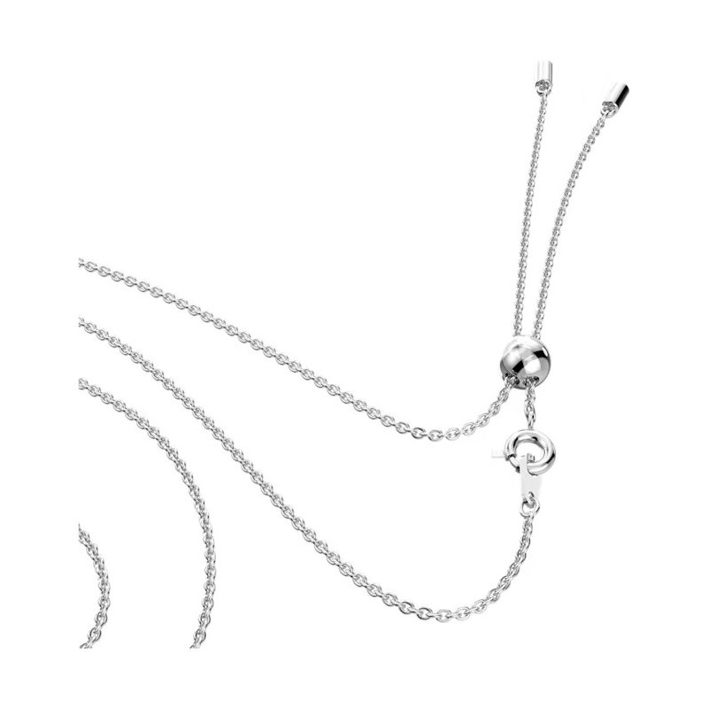 Collier Swarovski femme argenté pendentif cristaux blancs