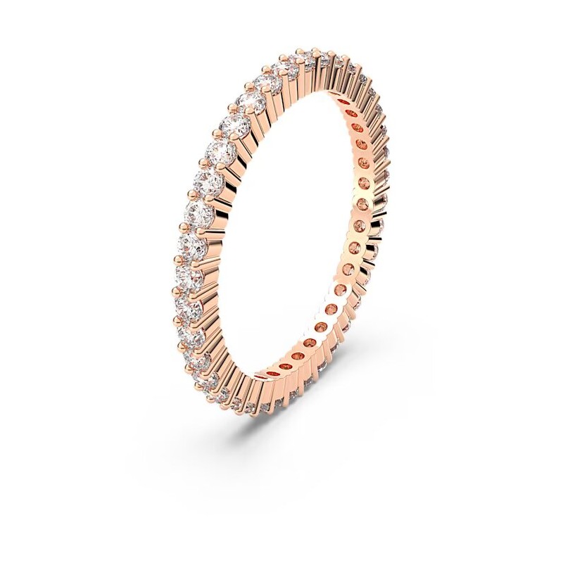 Bague Swarovski femme doré rose