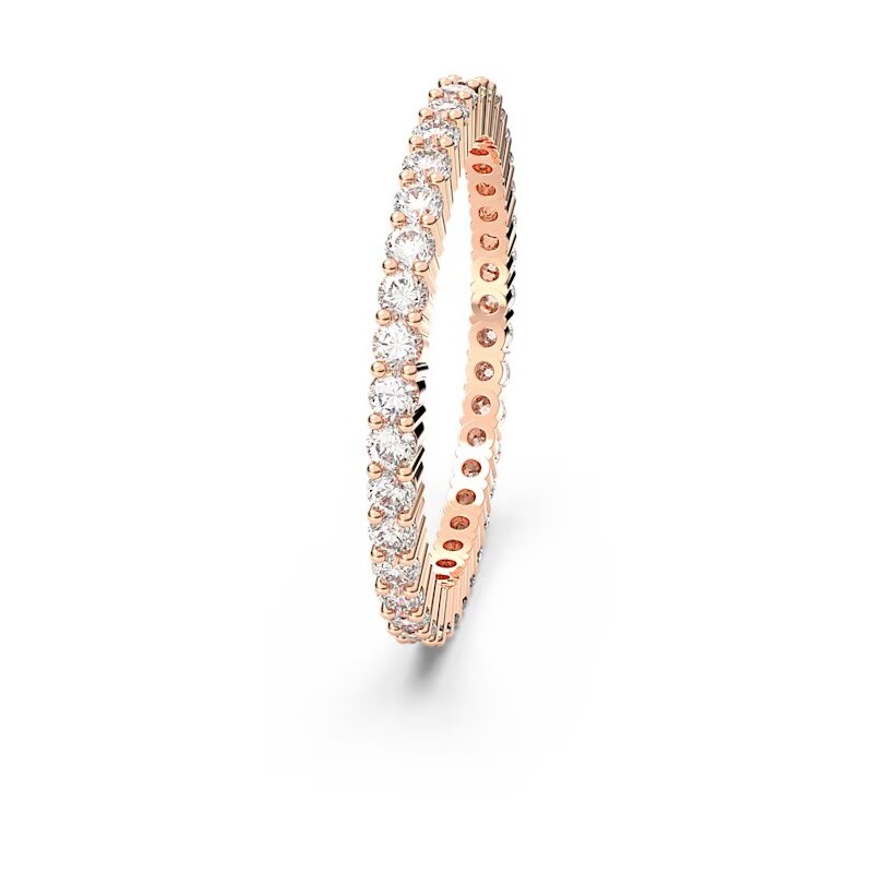 Bague Swarovski femme doré rose