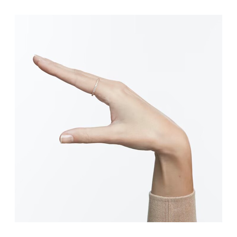 Bague Swarovski femme doré rose