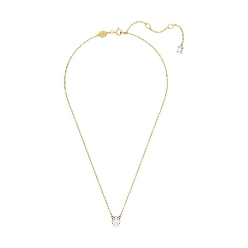 Collier Swarovski femme doré et cristal blanc