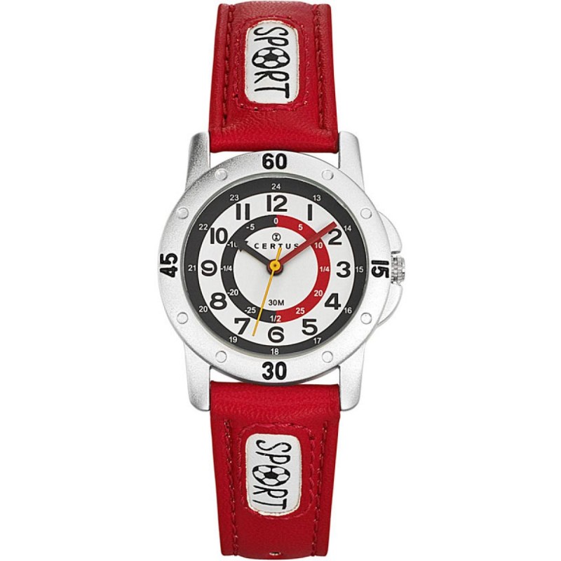Montre Certus Enfant Cuir Rouge