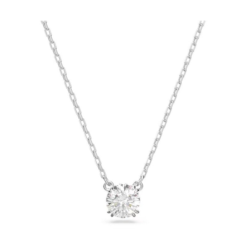 Collier Swarovski femme argenté et cristal blanc