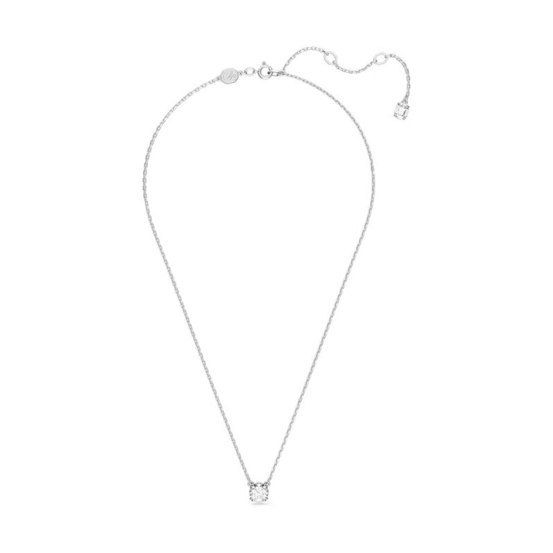 Collier Swarovski femme argenté et cristal blanc