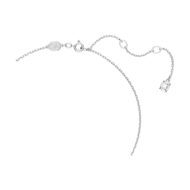 Collier Swarovski femme argenté et cristal blanc
