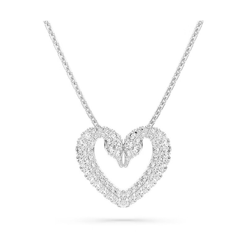 Collier Swarovski femme argenté et cristaux blancs