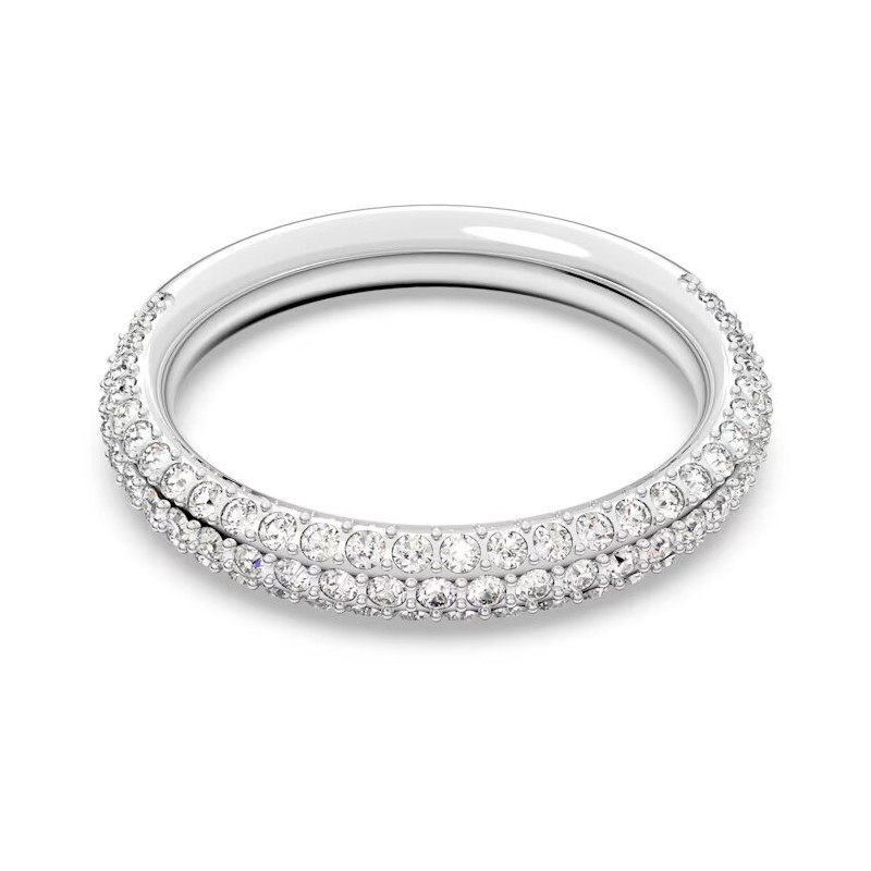 Bague Swarovski femme argentée et cristaux blancs