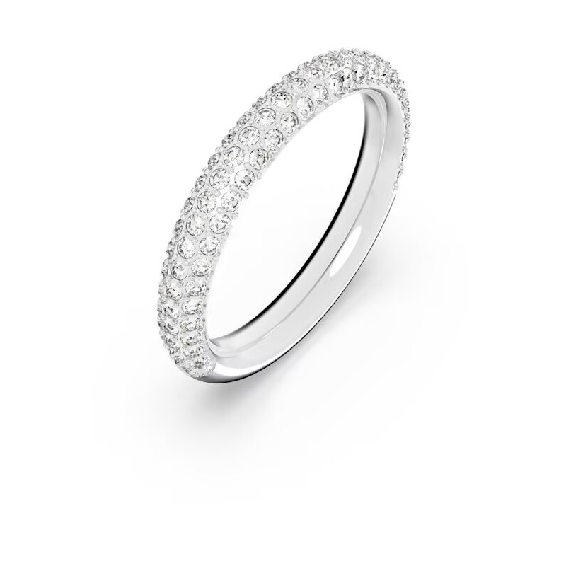 Bague Swarovski femme argentée et cristaux blancs