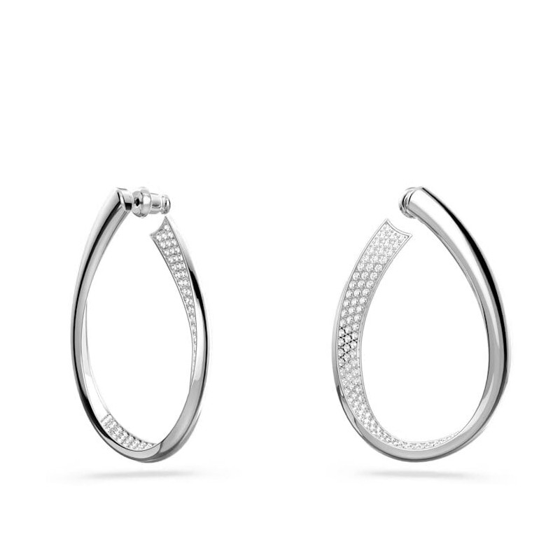 Boucles d'oreilles Créoles Swarovski argentées