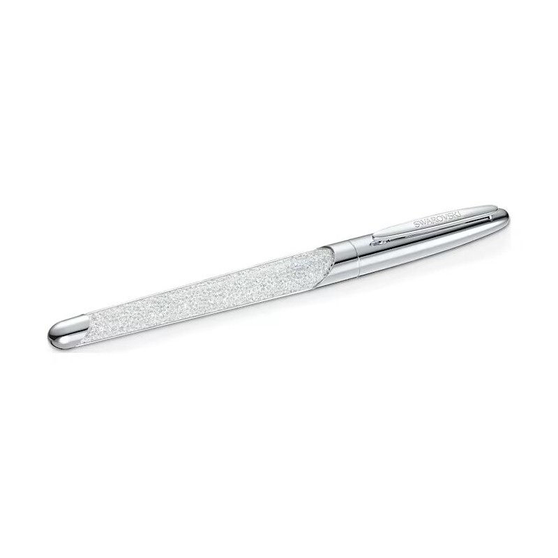 Stylo Roller Swarovski argenté
