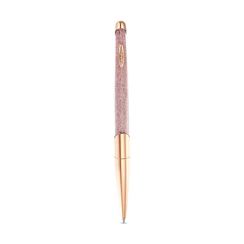 Stylo à bille Swarovski doré rose et cristaux roses