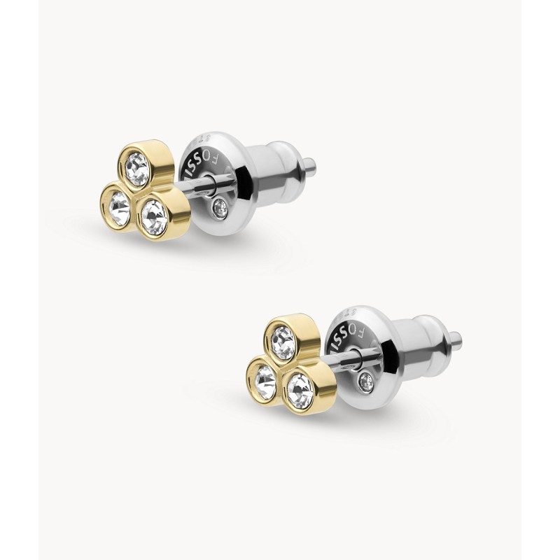 Boucles d'oreilles Fossil acier doré Sadie Trio Glitz