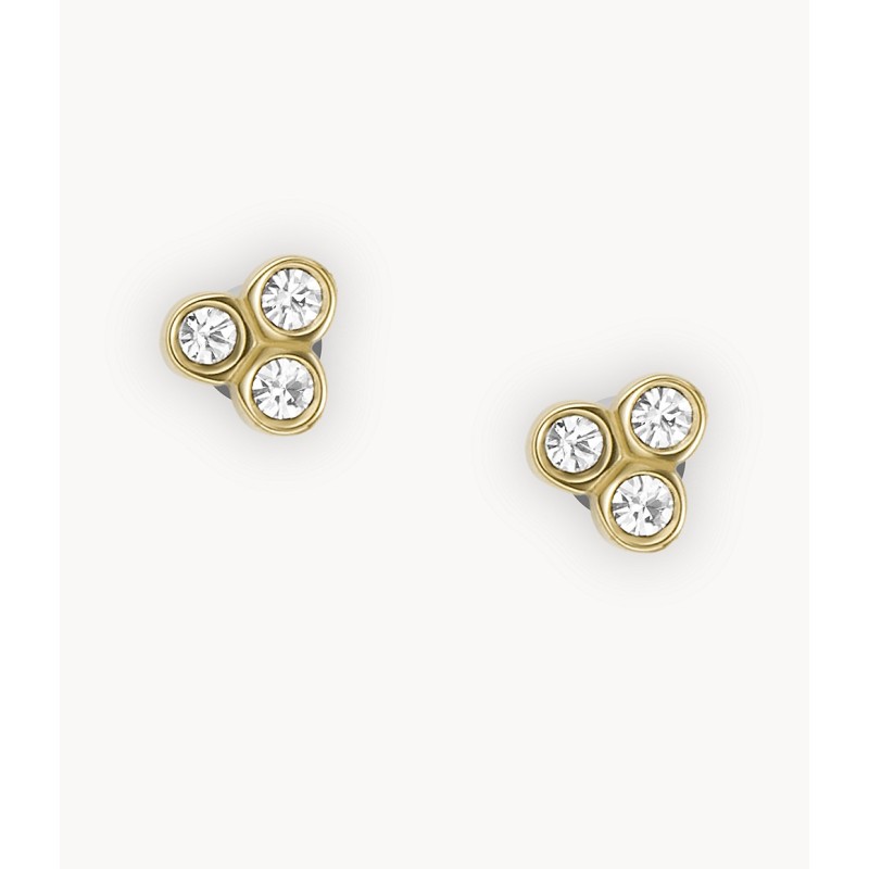 Boucles d'oreilles Fossil acier doré Sadie Trio Glitz