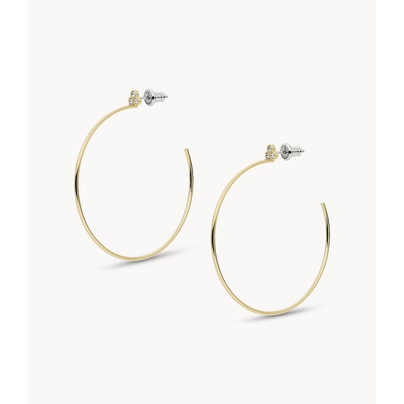 Créoles Fossil acier doré Sadie Trio Glitz