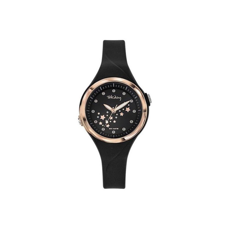 Montre TEKDAY Femme silicone noir