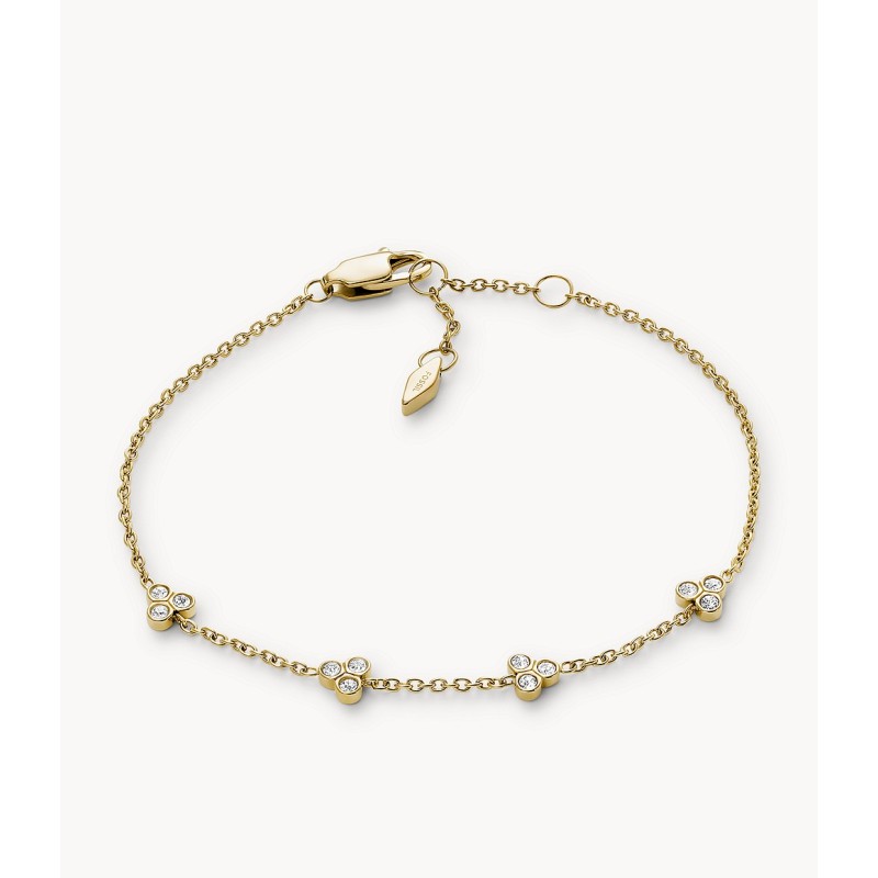 Bracelet Fossil Femme à pampilles Sadie Trio Glitz acier doré