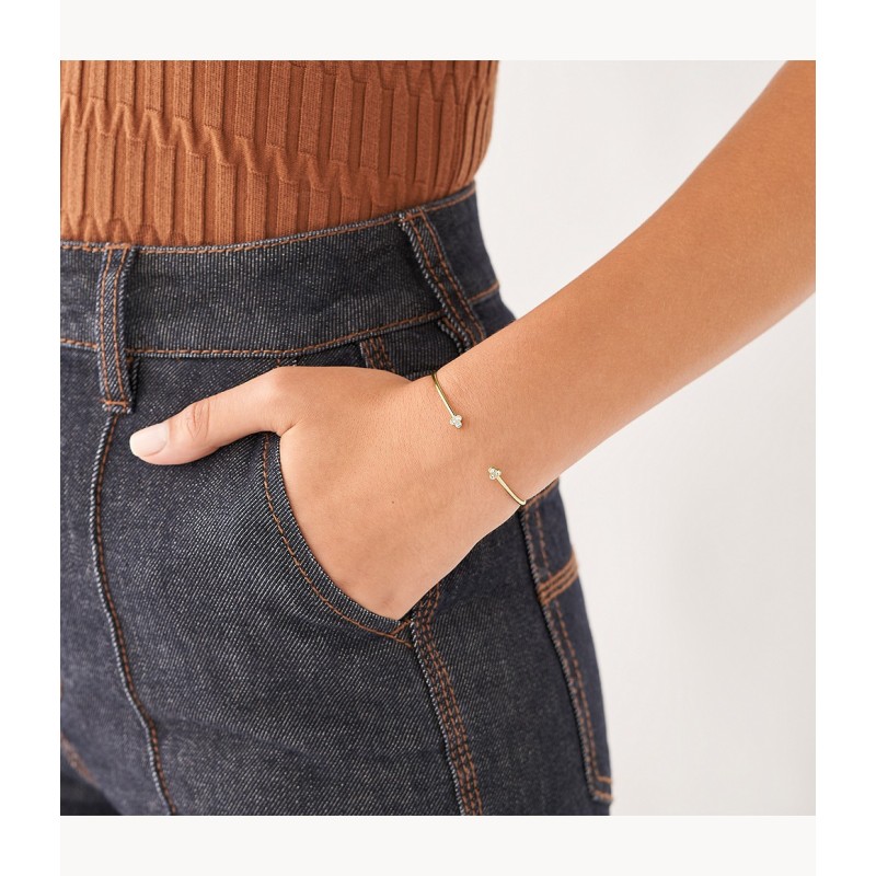 Jonc Fossil Femme Sadie Trio Glitz acier doré