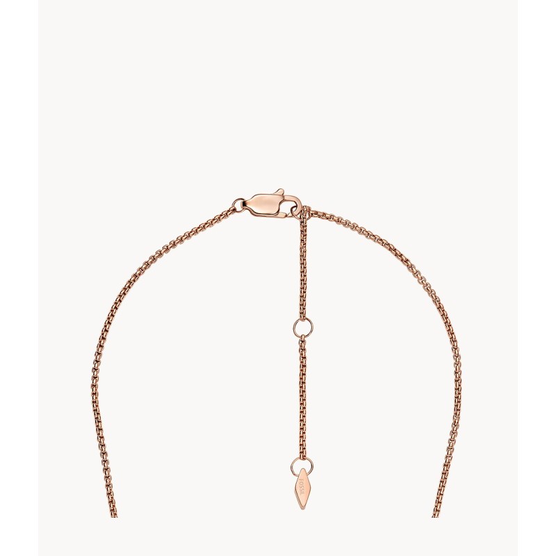 Collier Fossil pendentif Classic Teardrop acier et nacre