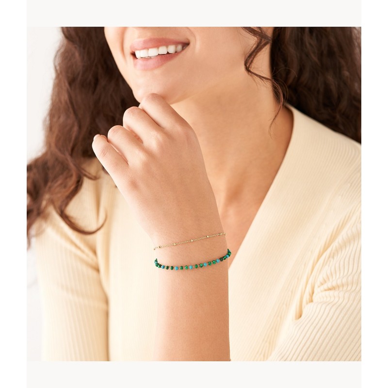 Bracelet  Femme Modern Meadows acier et malachite
