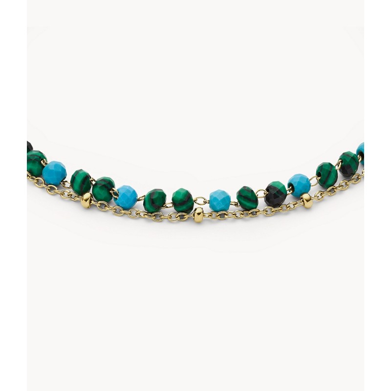 Bracelet  Femme Modern Meadows acier et malachite