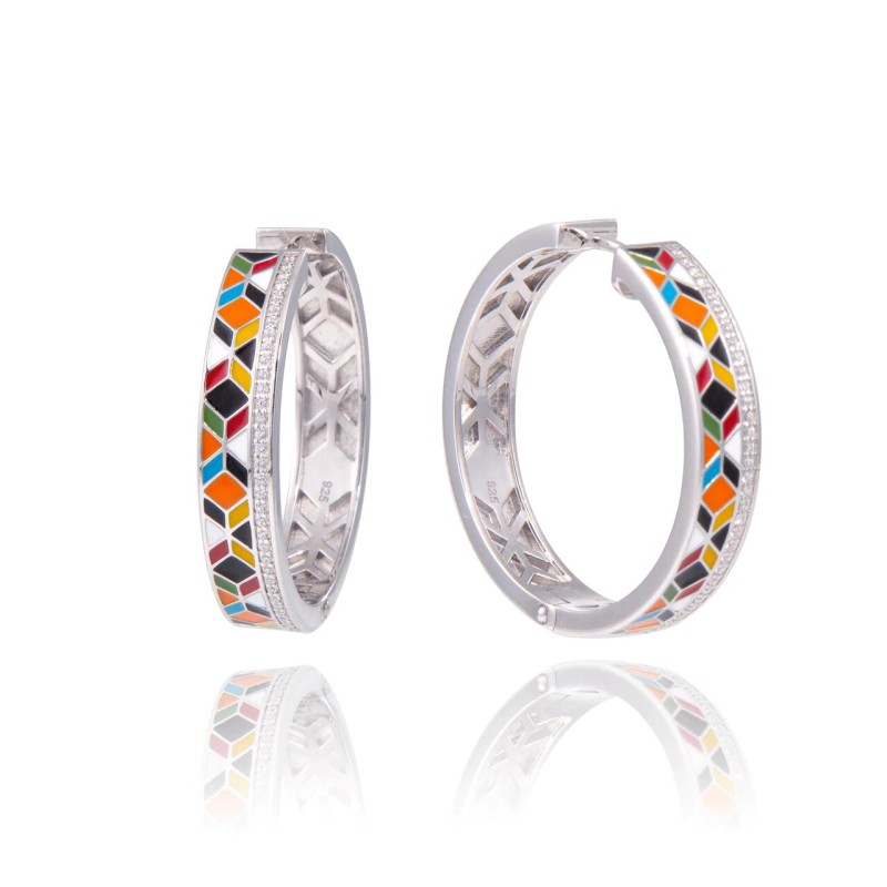 Boucles d'oreilles Créoles Una Storia Siena argent 925/000