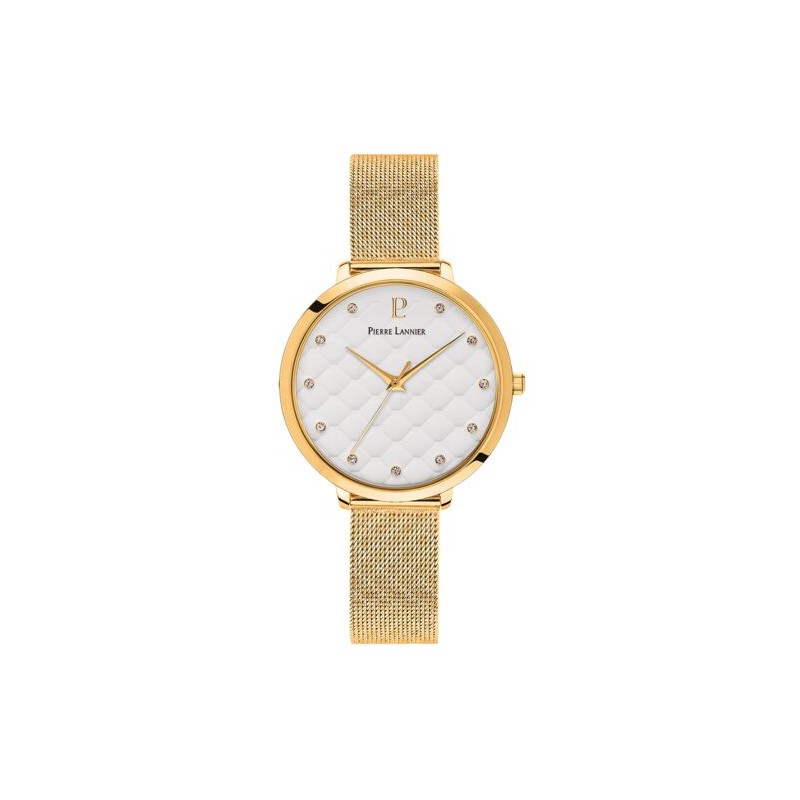 Montre Pierre Lannier Femme Dorée en mailles milanaises