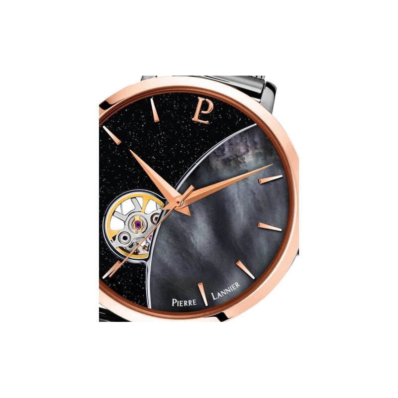 Montre Pierre Lannier Femme  bracelet gris en mailles milanaises