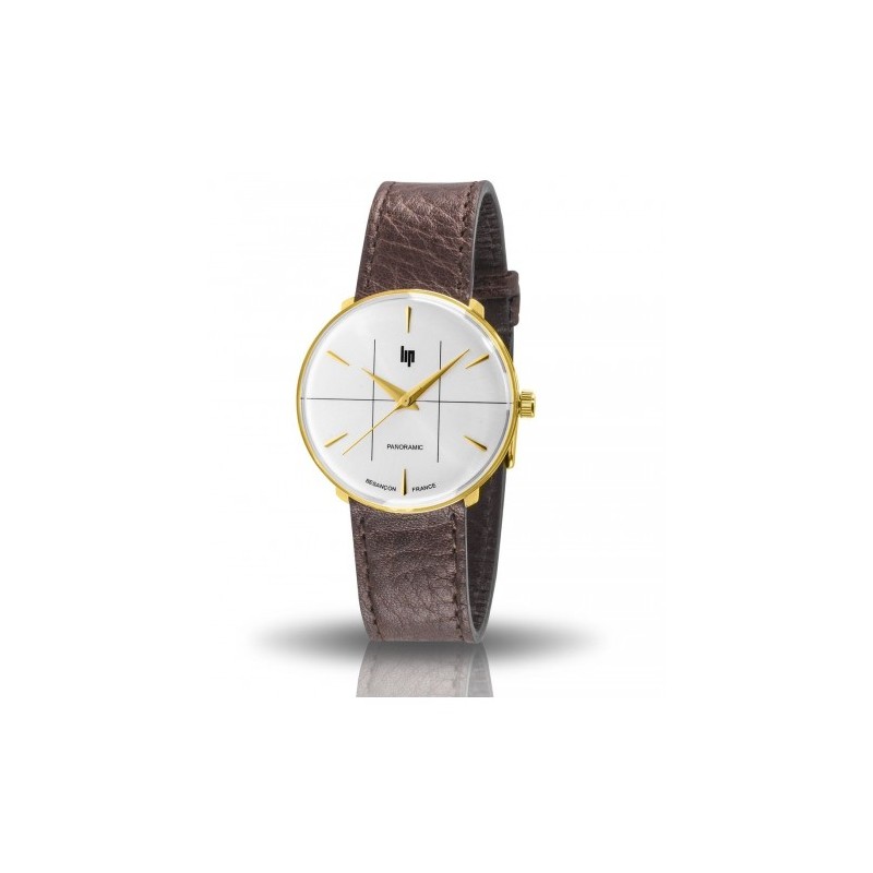 Montre Lip Bracelet cuir marron