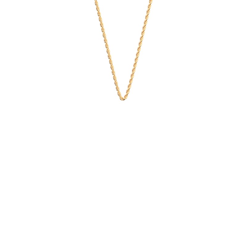 Chaine Corde Les Georgettes finition dorée 45 cm