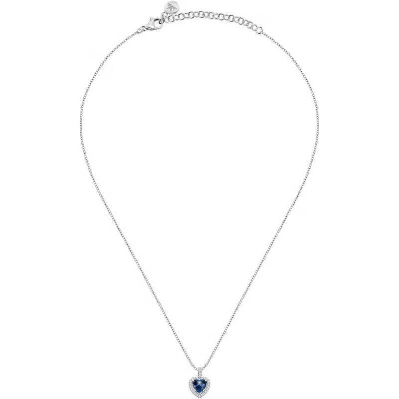 Collier Morellato Pendentif Coeur cristal bleu