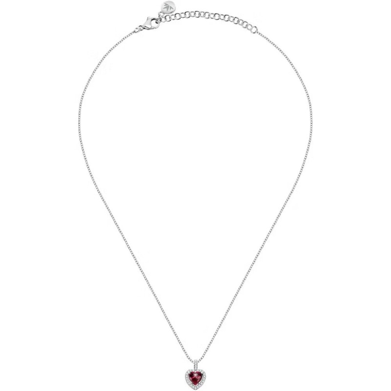 Collier Morellato Pendentif Coeur cristal rouge