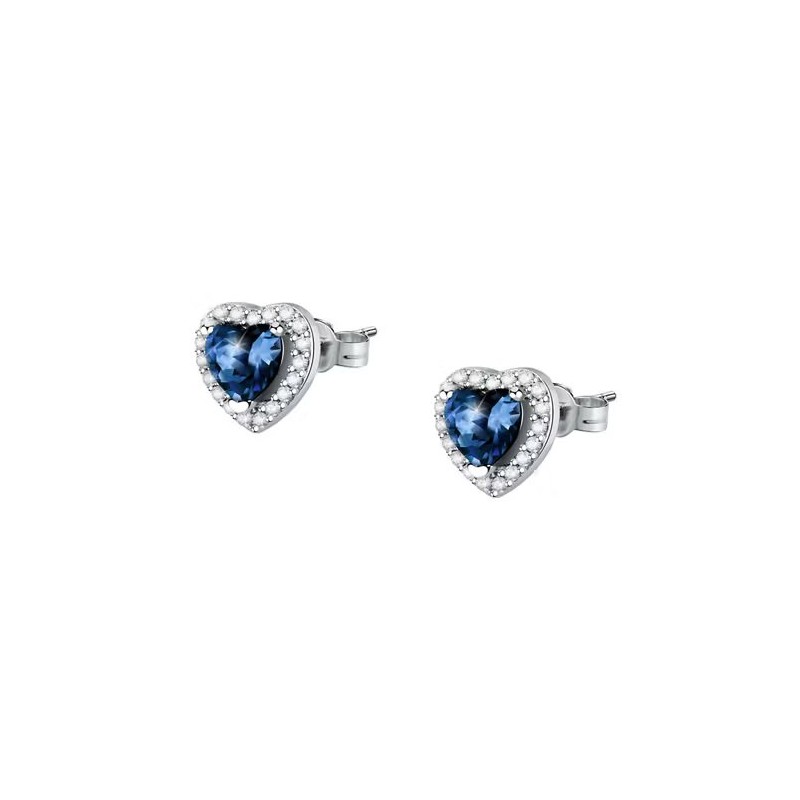 Boucles d'oreilles Morellato Clous Cœur Bleu