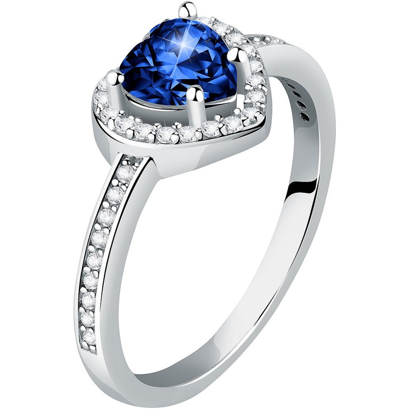 Bague Morellato Argent 925/000 Cœur Bleu