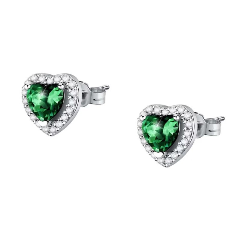 Boucles d'oreilles Morellato Clous Cœur Vert